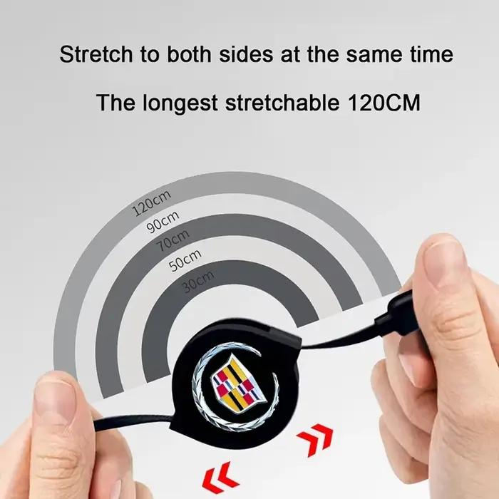 Câble de chargement rapide 3 en 1 pour téléphone portable et voiture