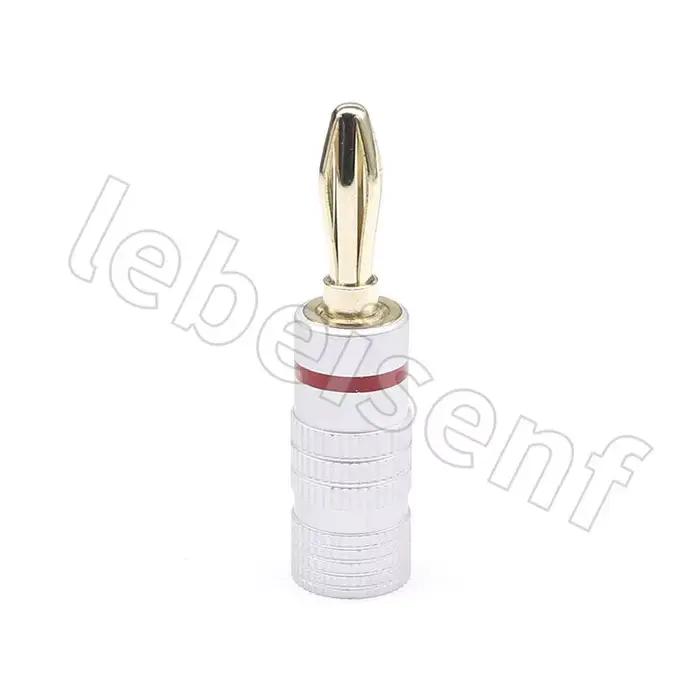 Gels Plug-Câble de haut-parleur audio, connecteur à vis, rouge et noir, 4mm