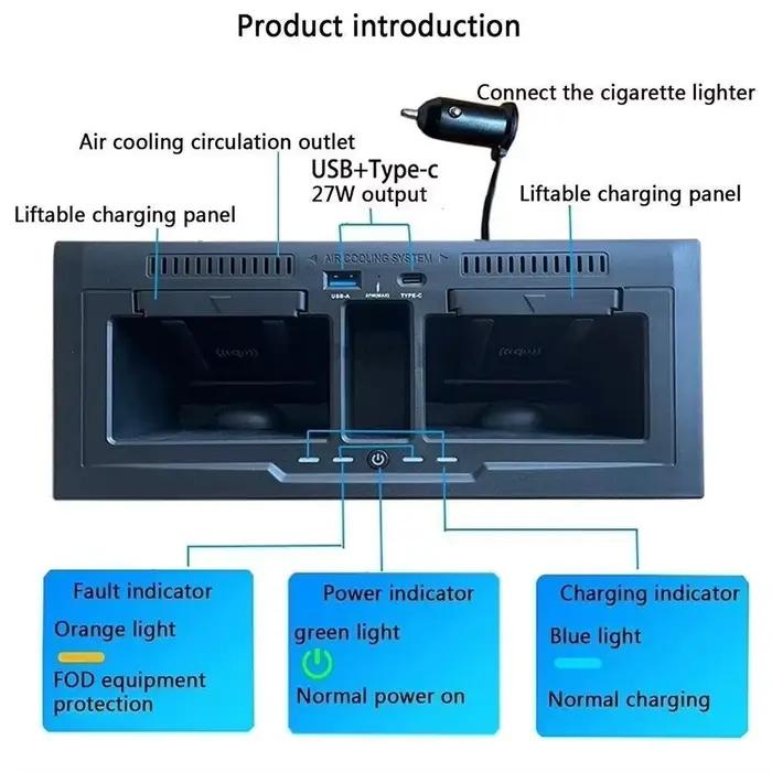 Chargeur sans fil pour voiture pour LR Defender 90 110 130 2020-2025 L663