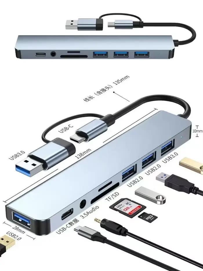 Hub USB-C 3 en 1 : type-c 3 en 1 PD100W+HDMI(4K/30 Hz)+USB3.0
