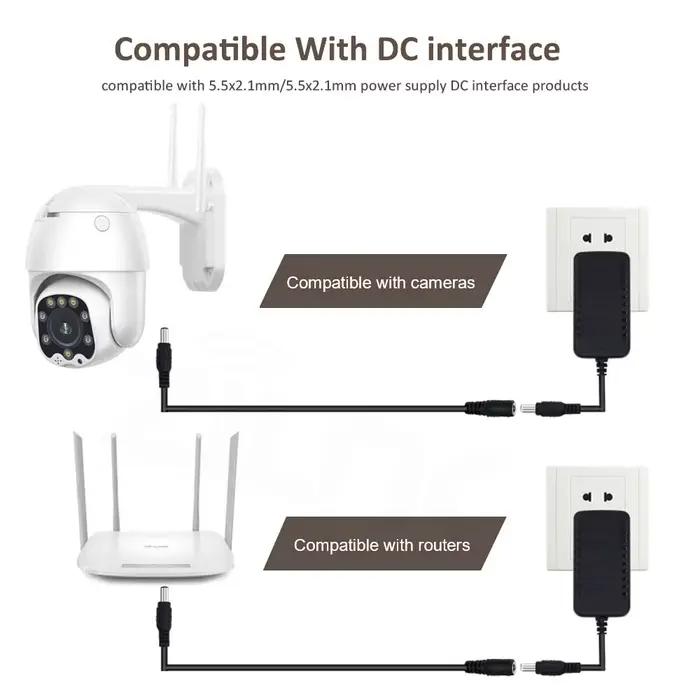 Câble d'alimentation d'extension DC 12V mâle à femelle blanc noir pour caméra de vidéosurveillance bande lumineuse LED routeur occasions spéciales