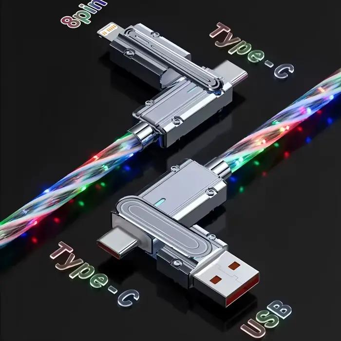 Câble de charge rapide RGB 4 en 1 240W PD USB Type-C
