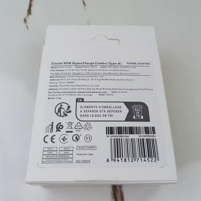 Chargeur Turbo Rapide 90W GaN pour Xiaomi Mi 15 14 13 Ultra Pro POCO X7 X6 Pro Redmi Occasions Spéciales