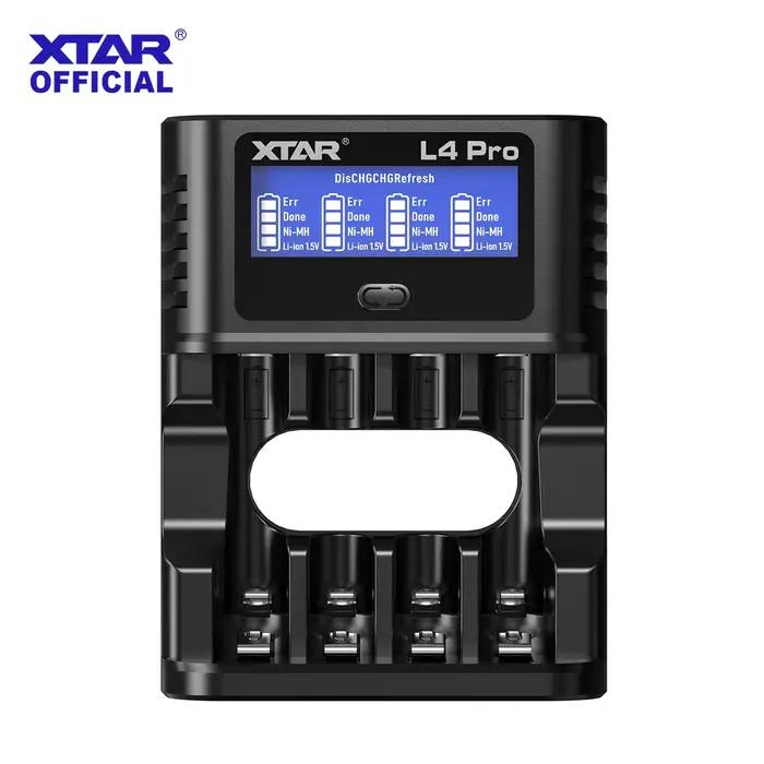 XTAR L4 Pro chargeur intelligent pour piles AA AAA 1.5V Li-ion et Ni-MH avec réparation intelligente faible température et Protection de sécurité