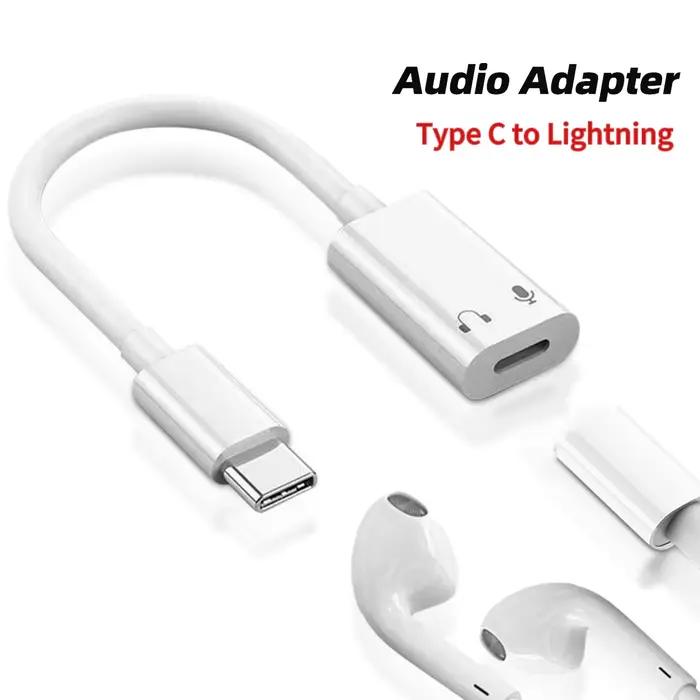 Câble adaptateur audio USB C vers Lightning pour iPhone 15