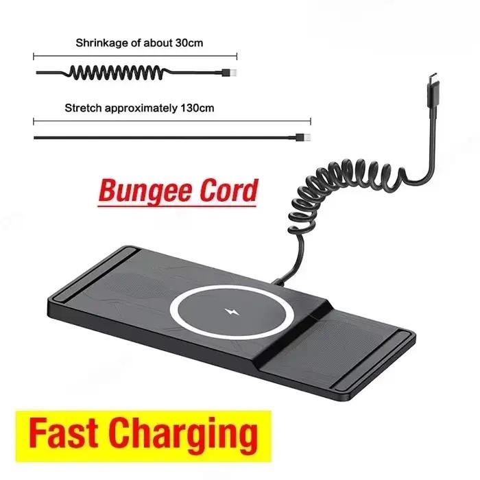 Nouveau chargeur sans fil de voiture tapis de téléphone pour iPhone 16 15 14 13 12 Pro Max Samsung Xiaomi Airpods Pro 2 LG Station de charge rapide