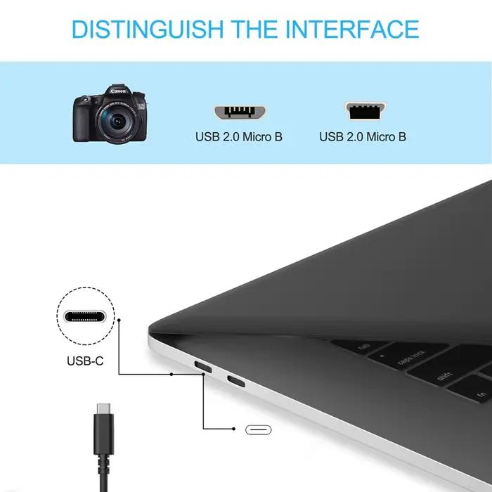 Câble USB C vers Micro USB coudé court USB Type C