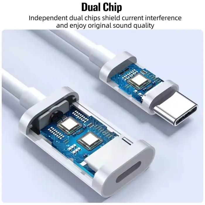 Câble adaptateur audio USB C vers Lightning pour iPhone 15