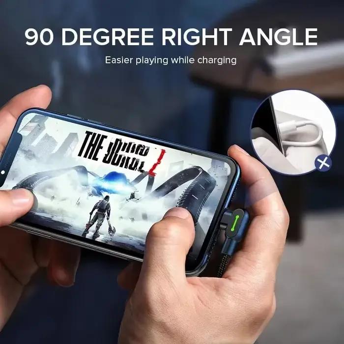 Câble de données pour téléphone portable à Double coude