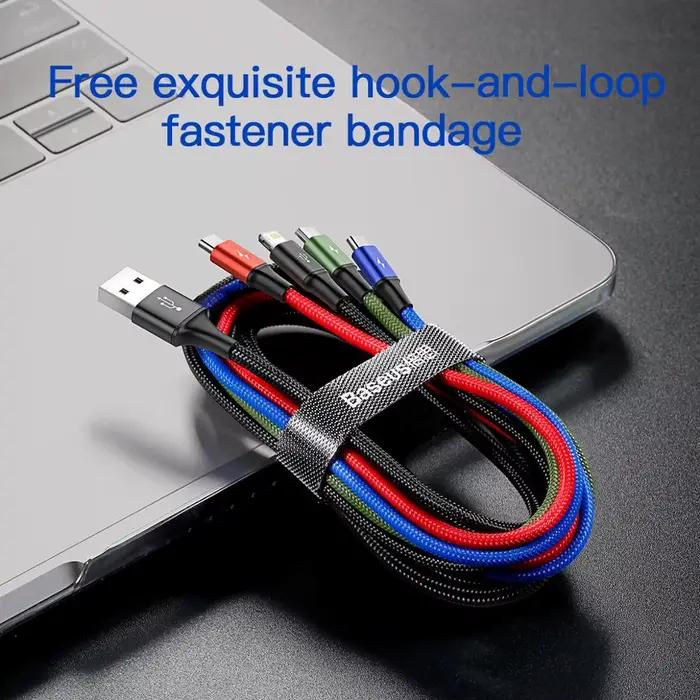 Baseus – câble USB Micro et Type C 3 en 1 pour recharge