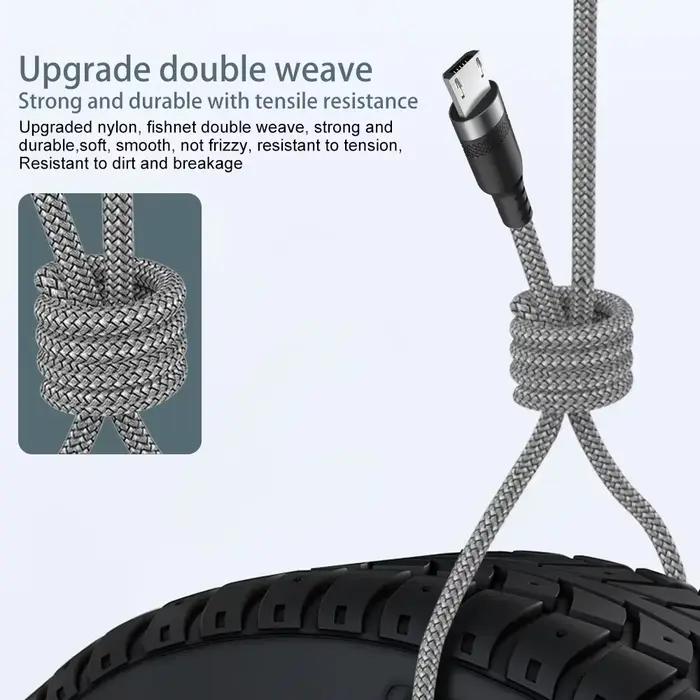 Câble de données USB TKUKOS tressé en nylon 3m 5m 8m pour iPhone Samsung Huawei Xiaomi compatibles iOS et Android occasions spéciales