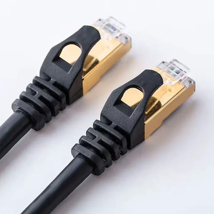 Câble Ethernet 10 Gigabit Cat7 LAN 3m 5m 10m 20m 30m RJ45 Plat Rond