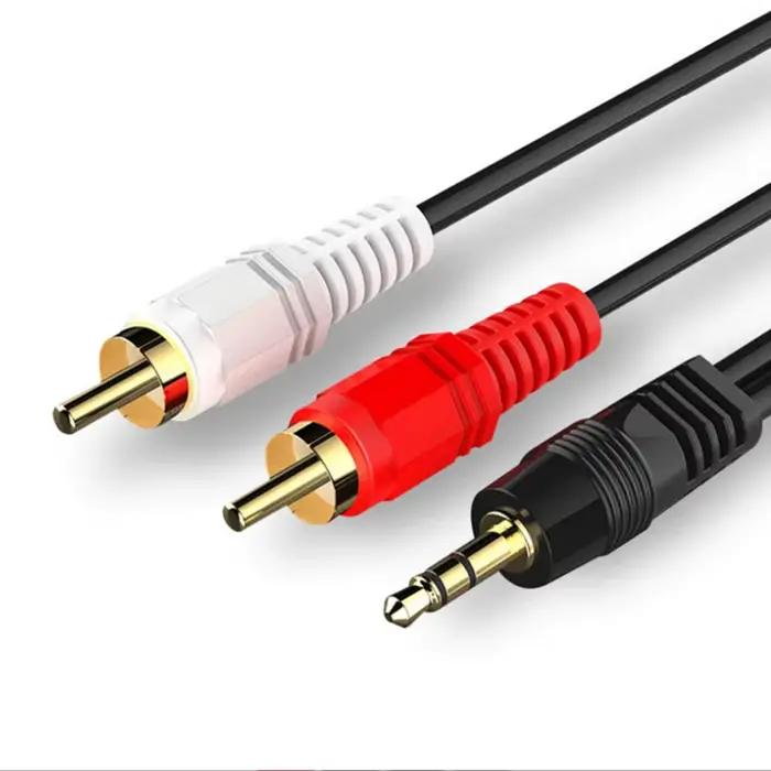 Câble audio RCA Jack 3.5 vers RCA mâle 2RCA pour haut-parleur iPod ordinateur microphone multimédia occasion spéciale