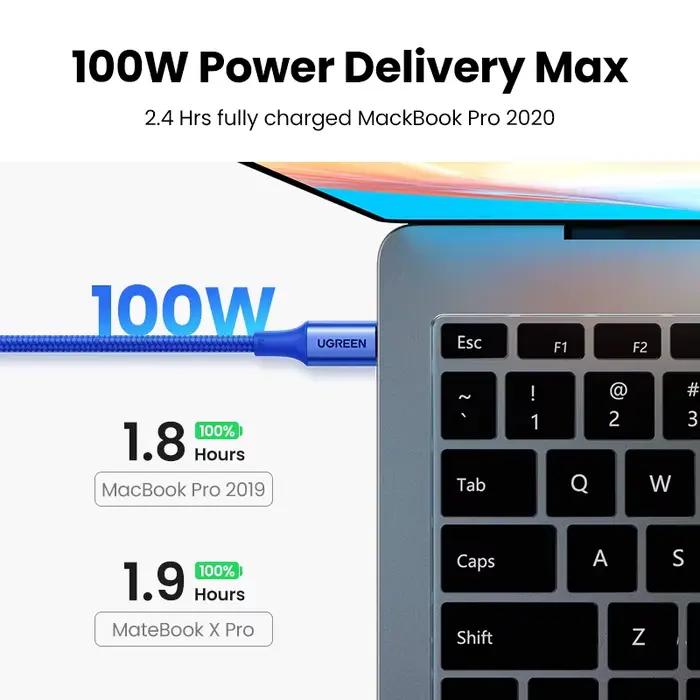 Câble USB C PD100W Type C à Type C pour MacBook iPhone Samsung Charge Rapide Câble de Synchronisation Data Câble Compatible USB C Occasions Spéciales