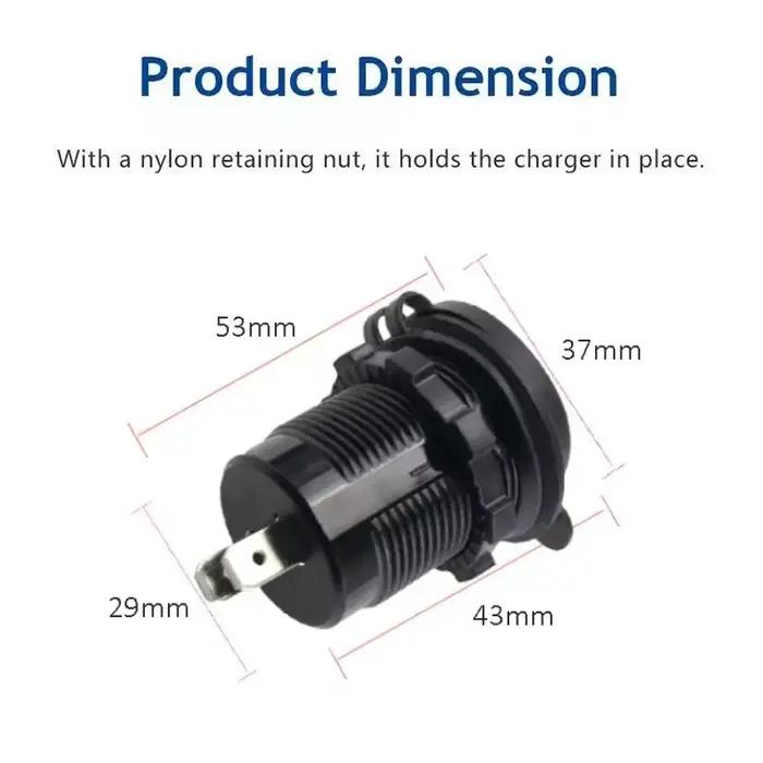Chargeur de voiture double USB avec interrupteur tactile