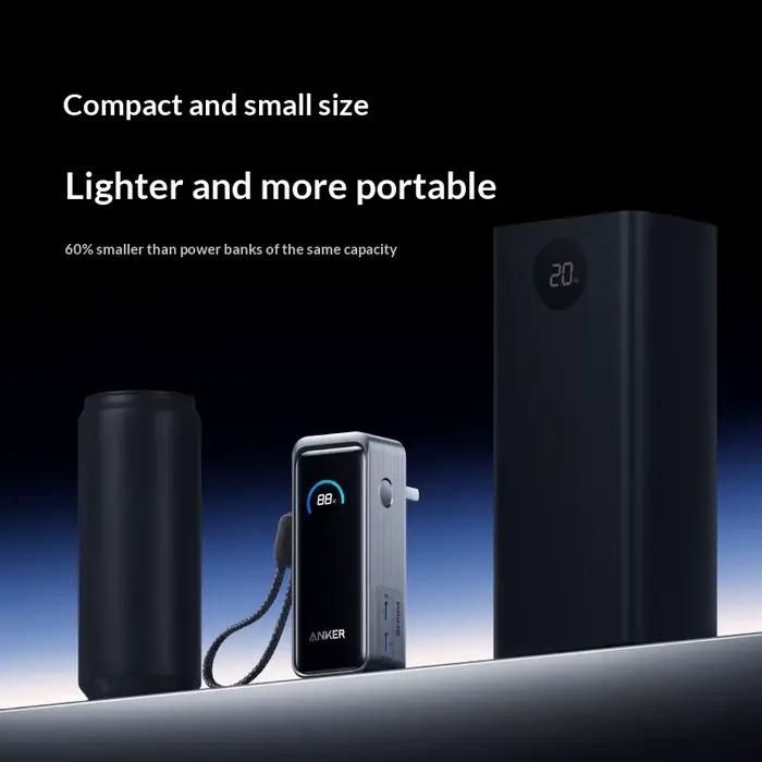 Ventes ANKER 65W Banque d'alimentation 3 en 1 avec cordon de charge rapide intégré