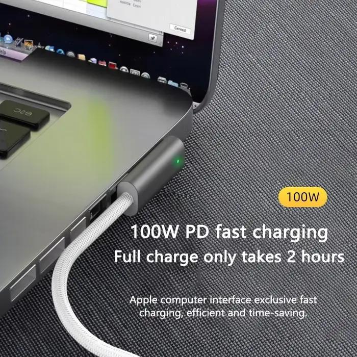 Câble de chargement tressé rapide 100W type-c vers Magsafe 1L/2T