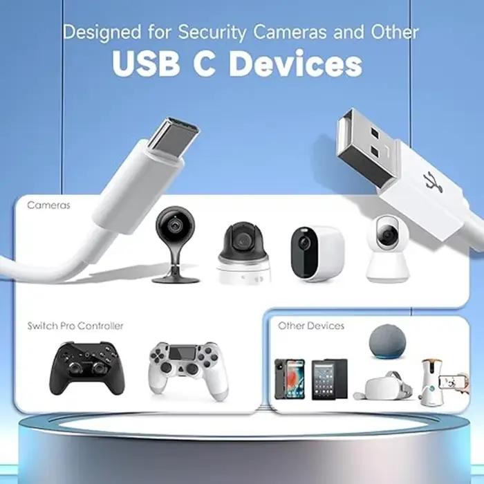 Câble de charge USB-A vers USB-C de 3 mètres