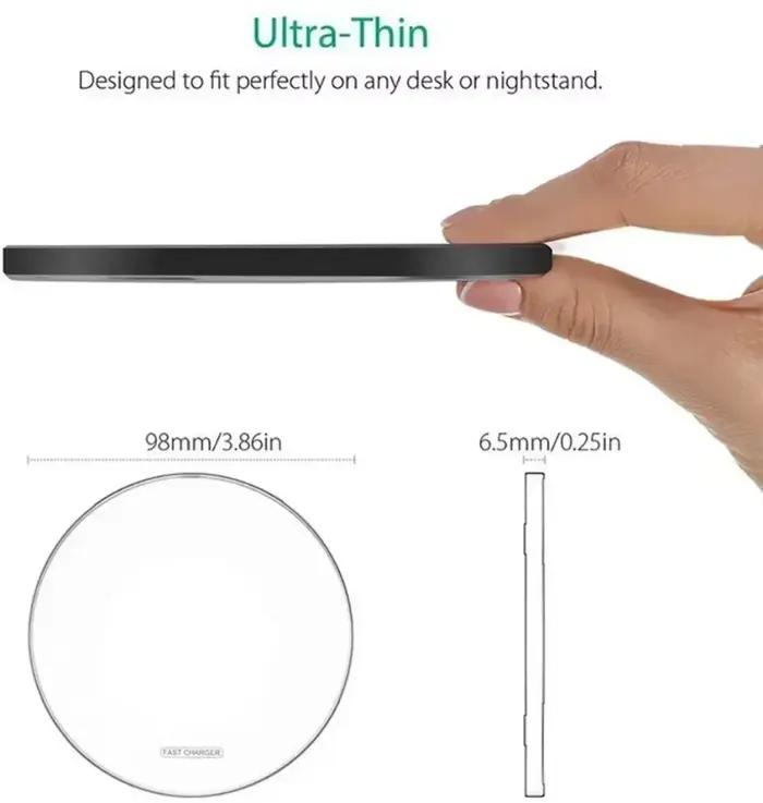 Station de charge sans fil à induction rapide avec LED pour iPhone 17