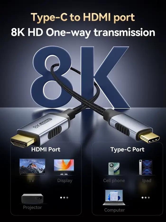 Câble USB C vers HDMI 2.1 8K