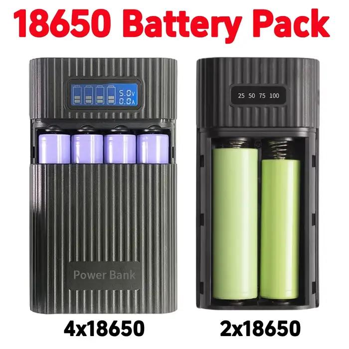 Chargeur rapide 18650 avec lampe de poche LED pour téléphone mobile pour activités en plein air et bricolage occasions spéciales