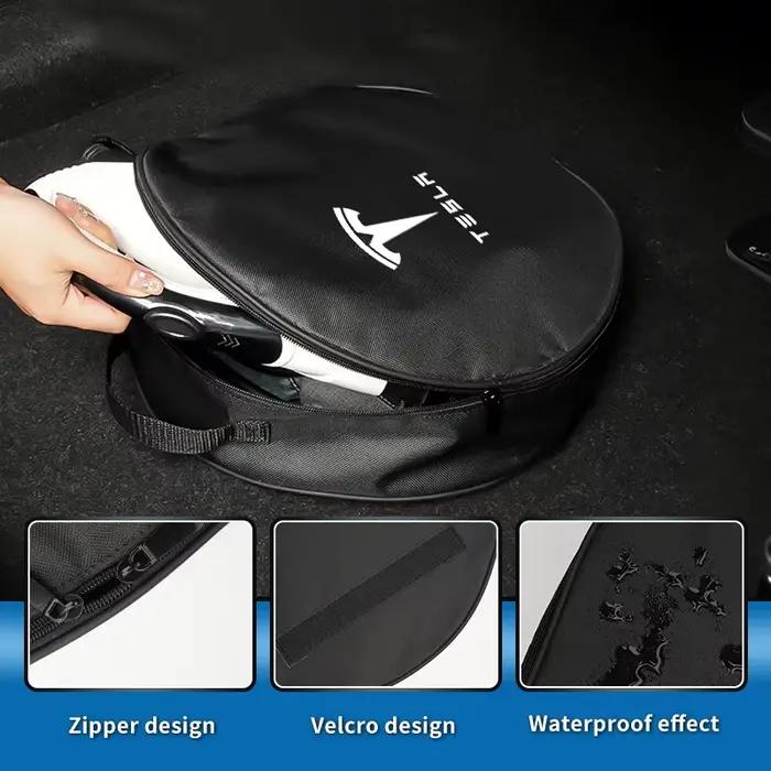 Sac de rangement étanche pour câble de charge de voiture