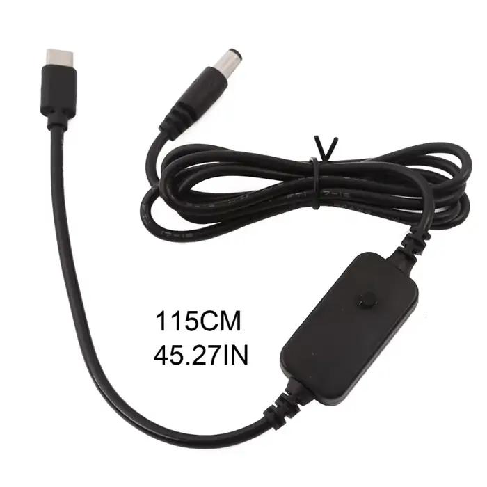 USB C Type C à DC5.5x2.1mm 5V 9V 12V 15V 20V PD Déclenche le câble Ajuster les tensions