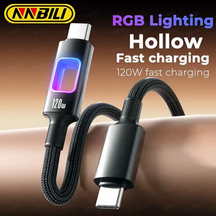 NNBILI double Type C PD 120W USB C à C cordon de données de charge rapide type-c