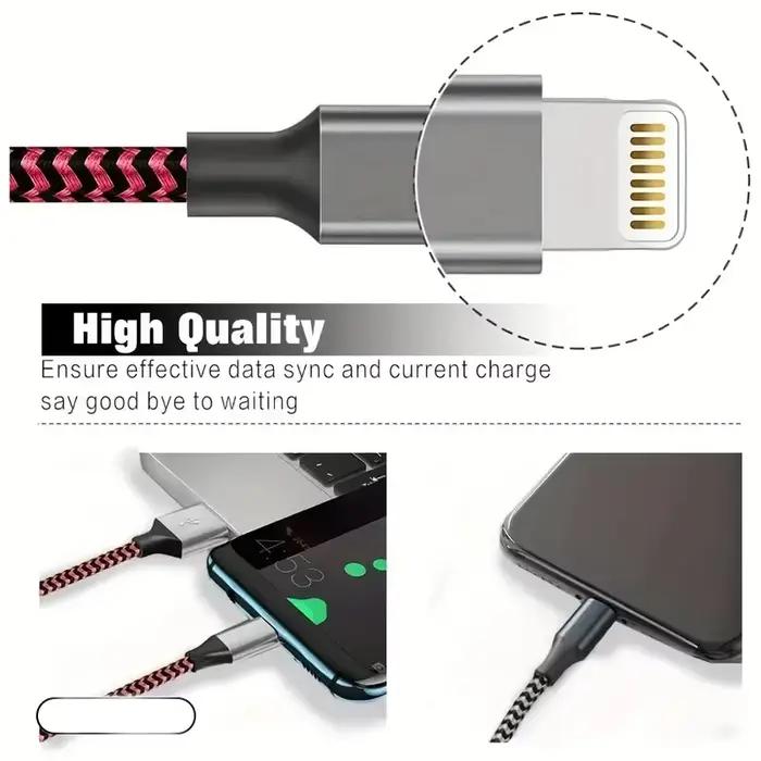 Câble USB A vers Lightning 1M 2M 3M pour iPhone 14 13 12 11 X XR Pro Max