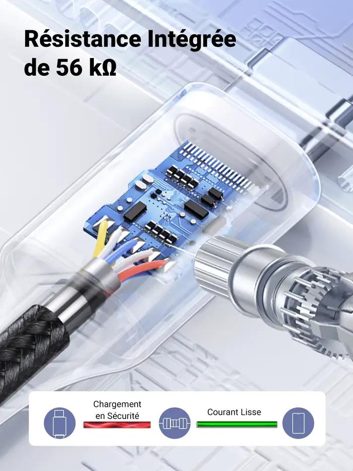 Câble USB-C UGREEN 3A pour iPhone 18/17/16/15 Xiaomi Poco Samsung, Cordon de Charge 18W USB 2.0, Câble de Données CarPlay QC3.0 0.25-3M