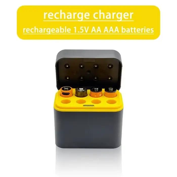 Chargeur de batterie 4+4 emplacements