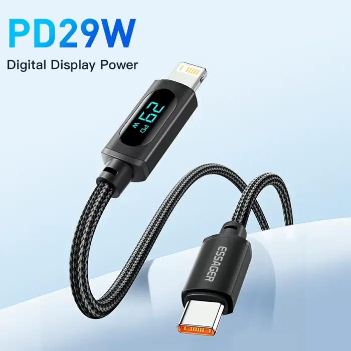 Essager – câble USB de Type C pour recharge rapide