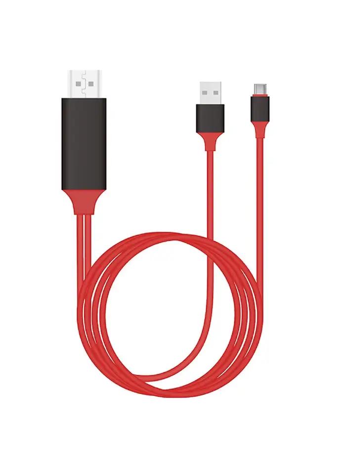 2M ordinateur portable téléphone USB type-c vers HDMI TV 4K 1080P Projection même câble d'écran HD Audio et vidéo