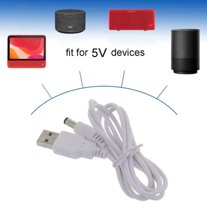 Câble de charge USB durable, prise d'alimentation, DC 5V, 5.5x2.5mm, USB2.0, 1m, 2M3M