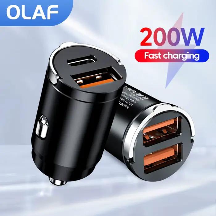 Olaf 200W Mini USB chargeur de voiture USB C téléphone
