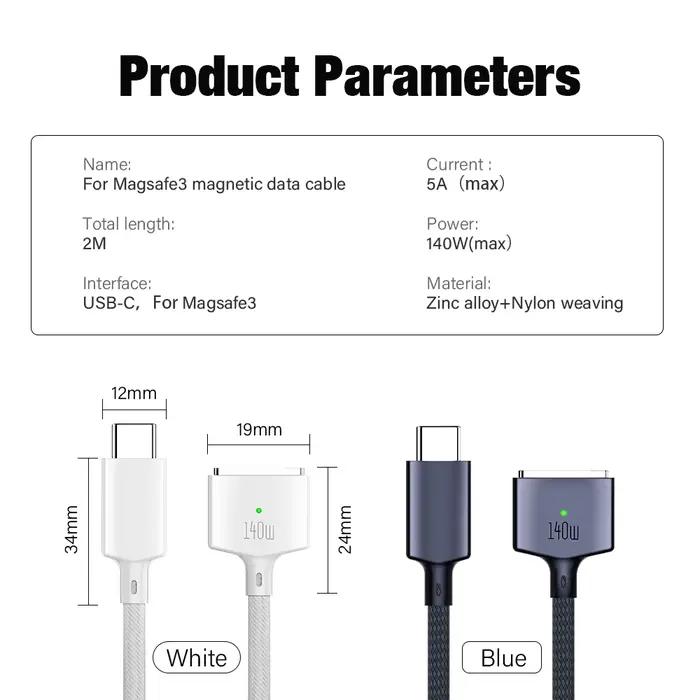 Câble PD de 2 mètres, 140W