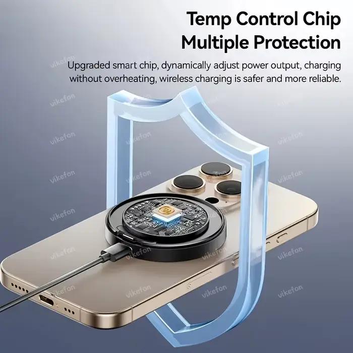 Station de charge sans fil rapide compatible avec iPhone 17 16 15 14 13 12 Pro Max AirPods et Samsung Galaxy