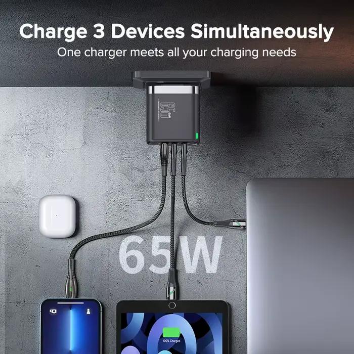 QOOVI 65W GaN chargeur USB Type C Charge rapide