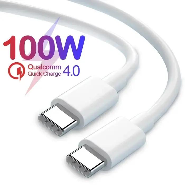 Câble USB Type C vers USB C 100W/5A PD Charge rapide Chargeur Fil