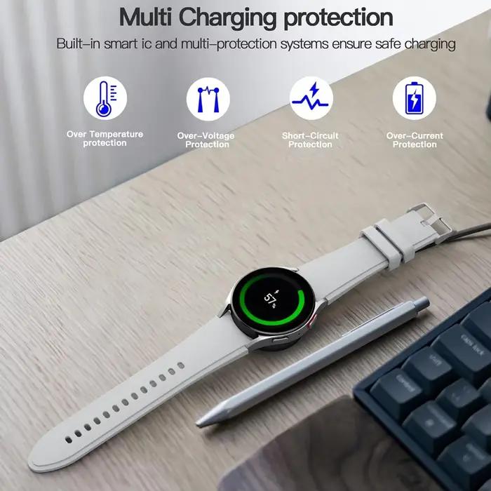 Chargeur magnétique pour Samsung Galaxy Watch 7 FE 6 5 Pro, charge rapide USB C pour Samsung Watch 4 3 2 1, charge universelle
