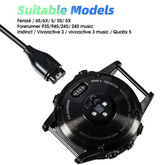 Câble de charge USB pour Garmin Forerunner 45/245/55/265/945/55