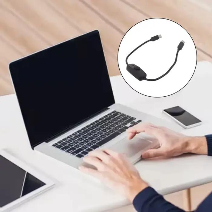 Câble USB Type C Mâle à Mâle Rapide 15W Interrupteur Marche Arrêt Polyvalent Pour Téléphones Tablette Occasions Spéciales
