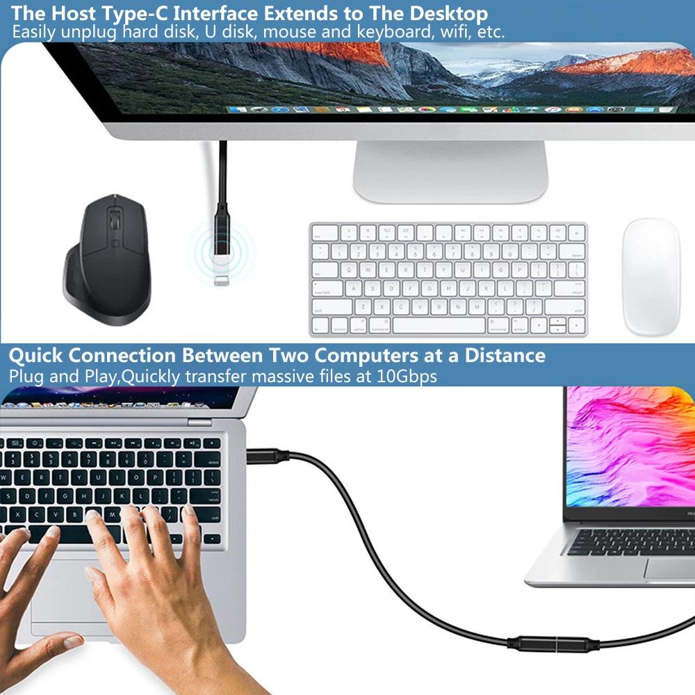 Câble d'extension USB C mâle à femelle Type C USB3.2 Gen2 10Gbps 100W cordon d'extension de charge r