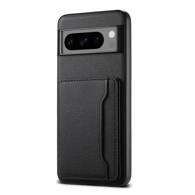 DENIOR-Étui de téléphone portefeuille en cuir avec porte-cartes, housse de poche pour Google Pixel 8