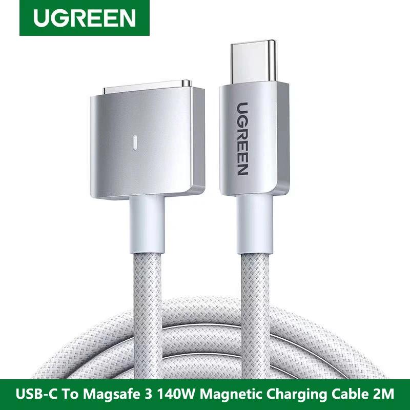 UGREEN Pour USB-C à Magsafe 3 Câble de Charge Magnétique 140W 2m Nylon Tressé Pour Apple Macbook Pro