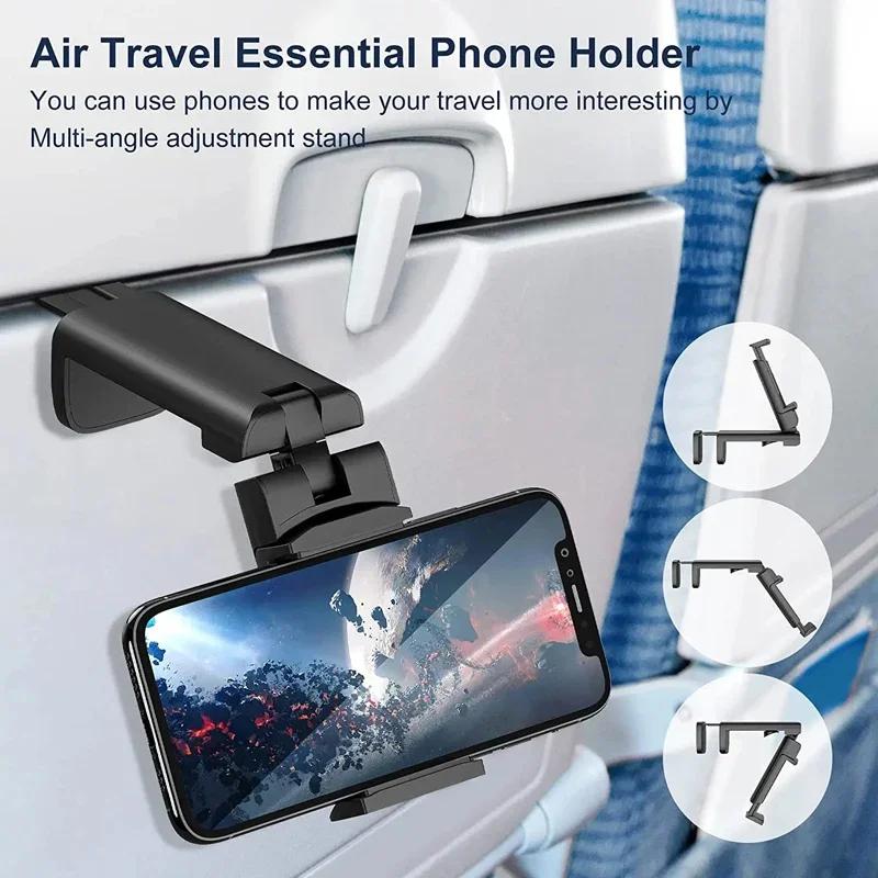 Support de téléphone Portable pliable pour avion, support de téléphone Portable rotatif pour Selfie,