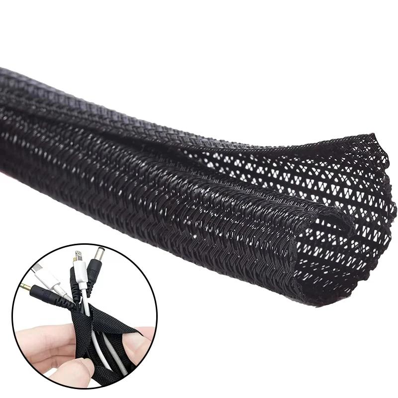 Protecteur de cordon de 2m, tube de métier à tisser, manchon de câble fendu pour câble USB, cordon d